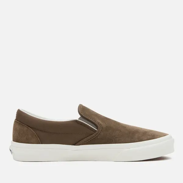 Image of Vans Mens Classic Suede and Canvas Slip On Trainers - UK 11 Brown Trainers male VN0009Q7CH7 11