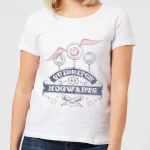 Image of Harry Potter Quidditch At Hogwarts Womens T-Shirt - White - M