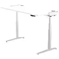 Image of Fellowes Sit Stand Desk 9787001 Silver, White 1,260 mm x 640 - 1260 mm