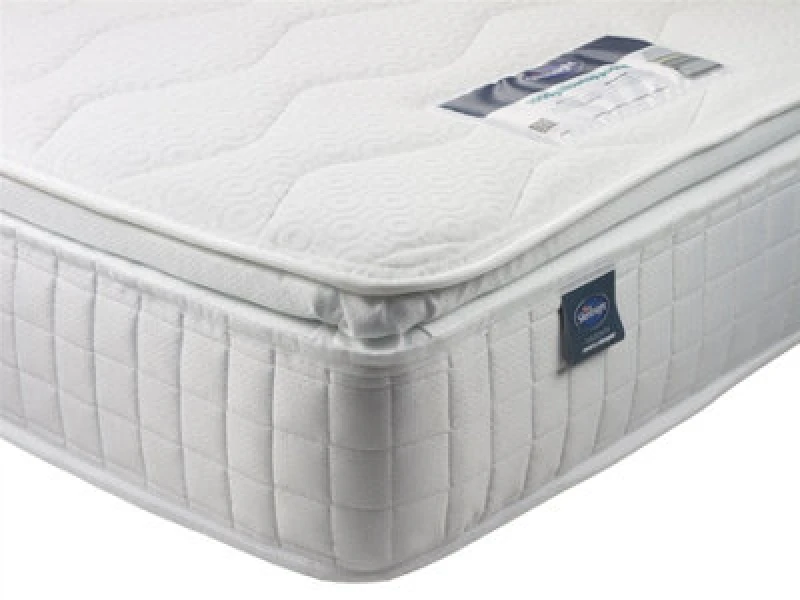 Image of Silentnight 1000 Pillow Top Pocket Firm Mattress in White Size: Single White Unisex Single
