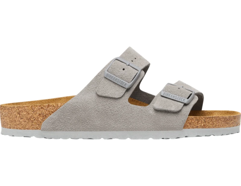 Image of Birkenstock Sandals Birkenstock Arizona Suede Leather Gris Unisex 42