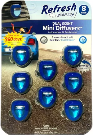 Image of New Car Pack Of 12 Refresh Mini Diffuser