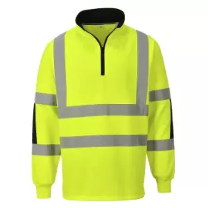 Image of Portwest Xenon Half Zip Hi Vis Pullover Yellow M