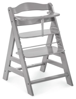 Image of Hauck Wooden Highchair Alpha+ Highchair - Grey