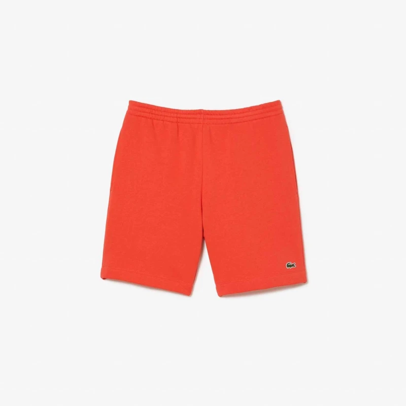 Image of Lacoste Regular Fit Fleece Shorts - Orange Orange XS