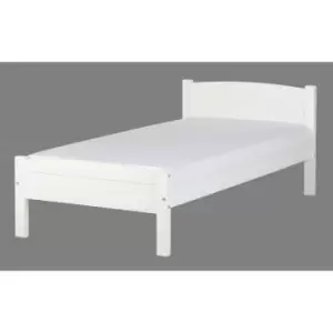 Image of Seconique Amber Solid Wood 3ft Single Bed Frame In White