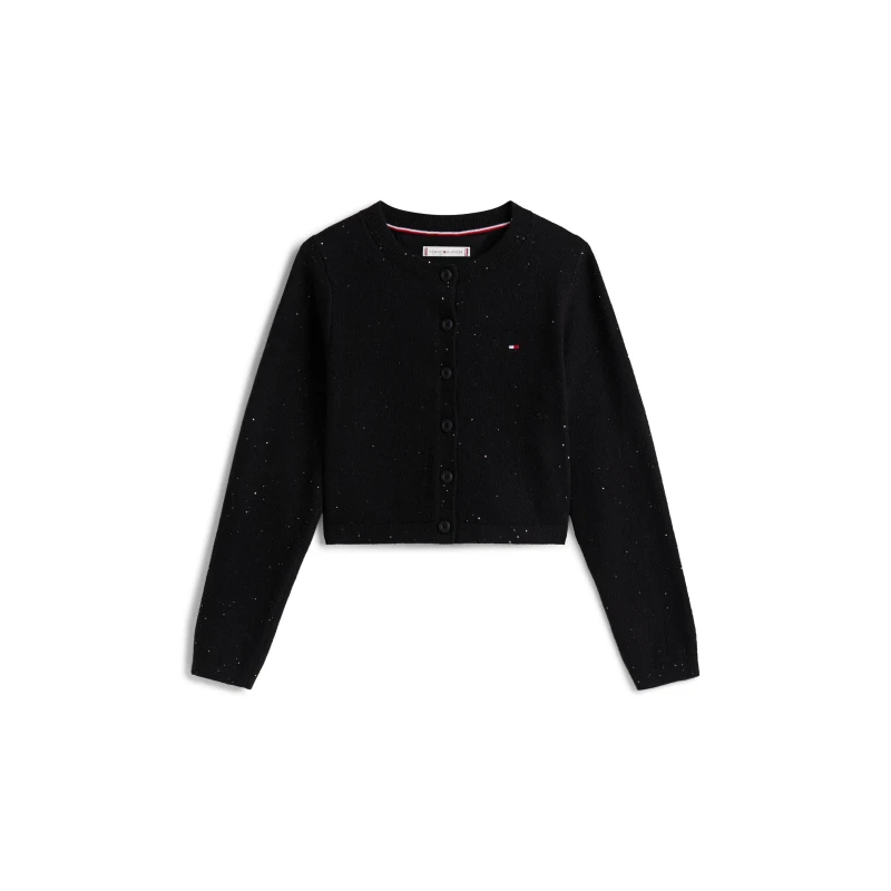 Image of Tommy Hilfiger Kids Rib Cardigan Black BDS female 10Y