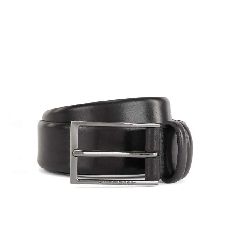 Image of Boss Mens Carmello Leather Belt Black male 30R (80cm)