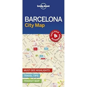 Image of Lonely Planet Barcelona City Map Sheet map, folded 2016