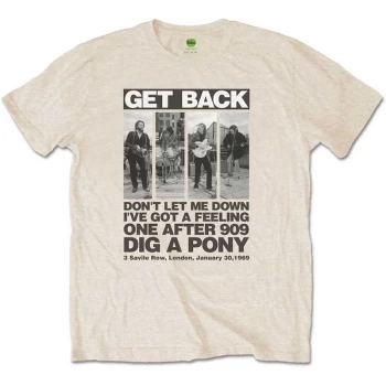 Image of The Beatles - Rooftop Panels Unisex Medium T-Shirt - White