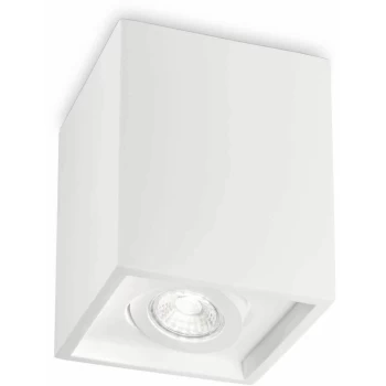 Image of Ideal Lux Oak - 1 Light Square Surface Mounted Downlight White