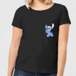 Image of Disney Stitch Backside Womens T-Shirt - Black