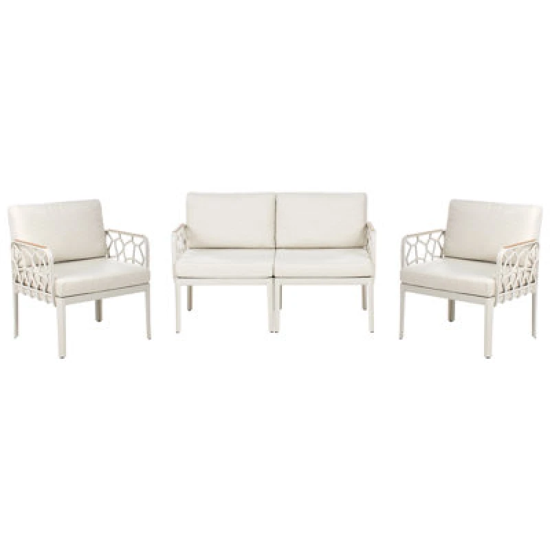Image of Beliani Garden Sofa Set 4 Seater Eriche Light Beige
