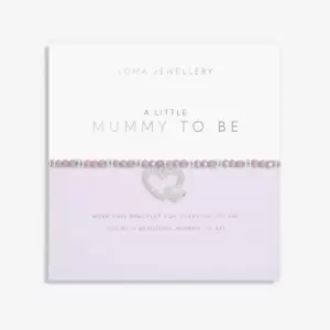 Image of Live Life In Colour Mummy To Be Silver And Lilac 17.5cm Bracelet 6228