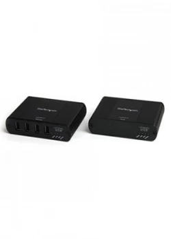 Image of StarTech 4 Port USB 2.0 Extender over Cat5 or Cat6 - up to 330ft/100m