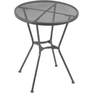 Image of 60cm Garden Round Bistro Table with Mesh Tabletop for Balcony Deck - Dark Grey - Outsunny