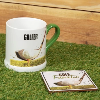 Image of Armchair Supporters Society Mug & Coaster Gift Set - Golf