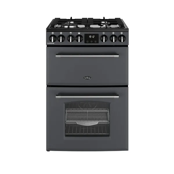 Image of Belling Farmhouse 60cm Dual Fuel Cooker - Anthracite 444411812 Grey