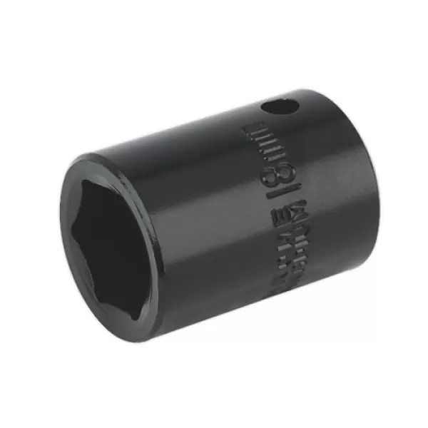 Image of Genuine SEALEY IS1218 Impact Socket 18mm 1/2Sq Drive
