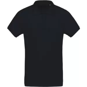 Image of Kariban Mens Organic Pique Polo Shirt (S) (Navy)