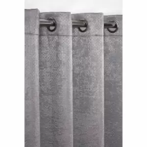 Image of Emma Barclay Ambiance Eyelet Curtains 46 X 54" Charcoal