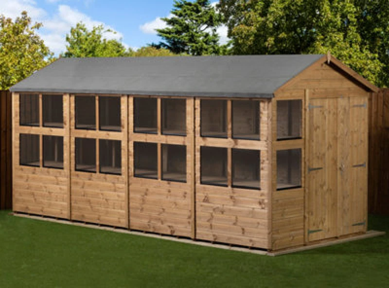 Image of Empire Sheds Empire Apex Potting Shed 6X16 Double Door