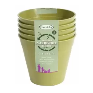 Image of Haxnicks Bamboo Pot 6" Sage Green x 5 POT130101