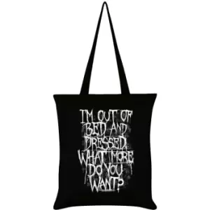 Image of Grindstore - I'm Out Of Bed & Dressed Tote Bag (One Size) (Black/White)