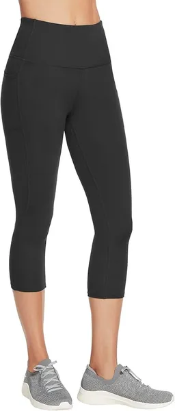 Image of Skechers Womens Go Walk Wear High Waisted Leggings Small Black SKE1798-BLK-S