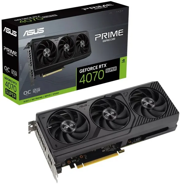 Image of ASUS GeForce RTX 4070 SUPER Prime OC 12GB GDDR6X Graphics Card