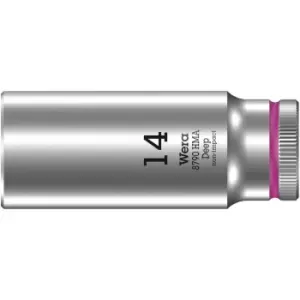 Image of Wera 8790 HMA Deep 1/4" Drive Hexagon Socket Metric 1/4" 14mm