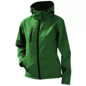 Image of Result Core Womens/Ladies Lite Hooded Softshell Jacket (M) (Vivid Green/Black)