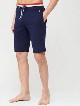 Image of Polo Ralph Lauren Contrast Waistband Lounge Shorts - Cruise Navy