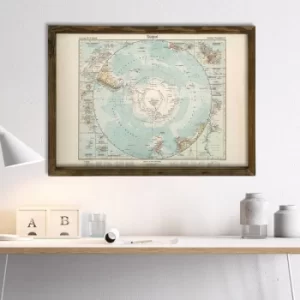 Image of Map029 Multicolor Decorative Framed MDF Painting