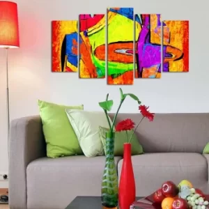Image of 5ABSMDF-2 Multicolor Decorative MDF Painting (5 Pieces)