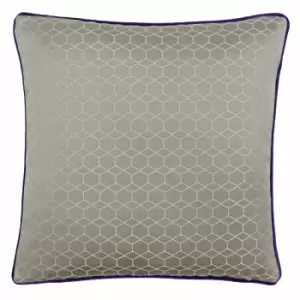 Image of Paoletti Balham Polyester Filled Cushion Taupe/Purple