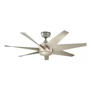 Image of Elstead Lighting Lehr II 54" Fan - Antique Satin Silver