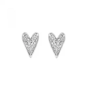 Image of Karl Lagerfeld Pyramid Heart Earrings