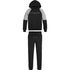 Image of Tommy Hilfiger Essential Hooded Colorblock Set - Black