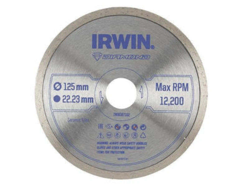 Image of Irwin IW8087102 Continuous Rim Diamond Blade 125 x 22.23mm IW8087102