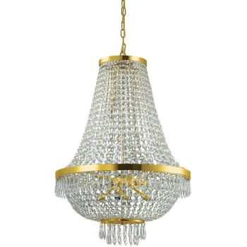 Image of Ideal Lux Lighting - Ideal Lux Caesar - 12 Light Pendant Light Gold, G9