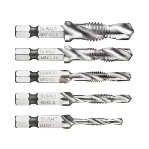 Image of DEWALT DT50060-QZ Impact Ready Drill Tap Set - 5 Piece - N/A