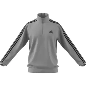 Image of adidas 3 Stripe Zip Top Mens - Grey