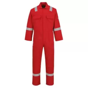 Image of Biz Weld Mens Iona Flame Resistant Coverall Red Small 32"