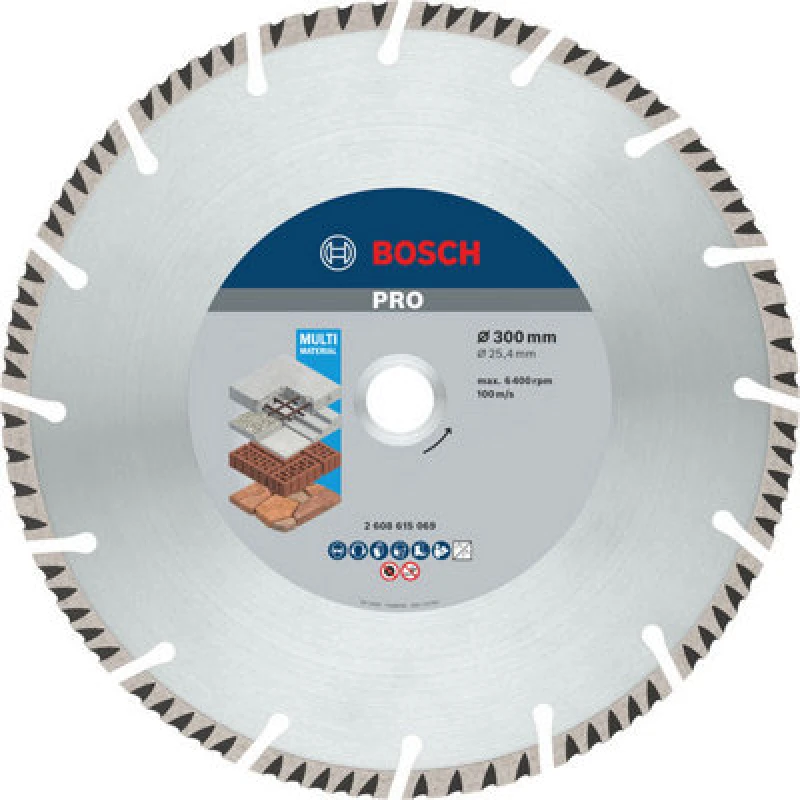 Image of Bosch Pro Multi Material Diamond Disc 300 X 25.4mm 2608615069