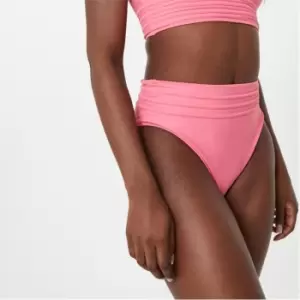 Image of Jack Wills Eco Striped High Waist Bikini Bottoms - Pink