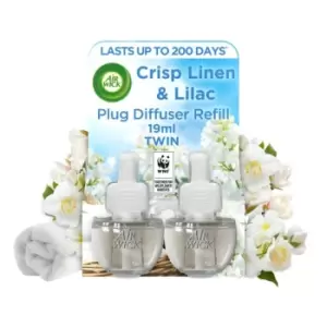 Image of Airwick Crisp Linen & Lilac Plug In Twin Refill, 2x19ml