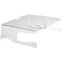 Image of BakkerElkhuizen Q-Riser 100 Monitor Stand 310 x 280 x 105mm Transparent