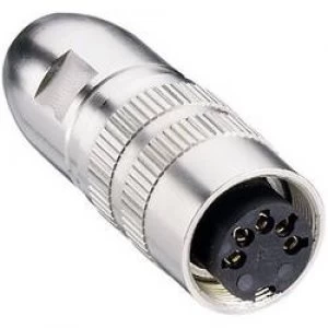 Image of DIN connector Socket straight Number of pins 4 Silver Lumberg 0321 04