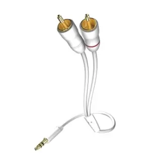 Image of Inakustik 0031000075 audio cable 0.75 m 3.5mm 2 x RCA White
